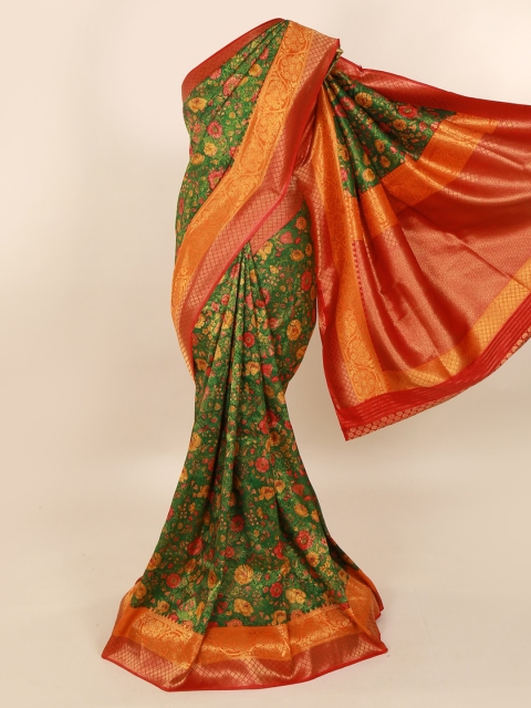 

Pothys Green Pure Silk Woven Design Banarasi Saree