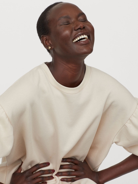 

H&M Beige Sweatshirt Dress