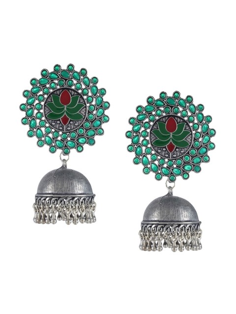 

Mali Fionna Green Dome Shaped Jhumkas