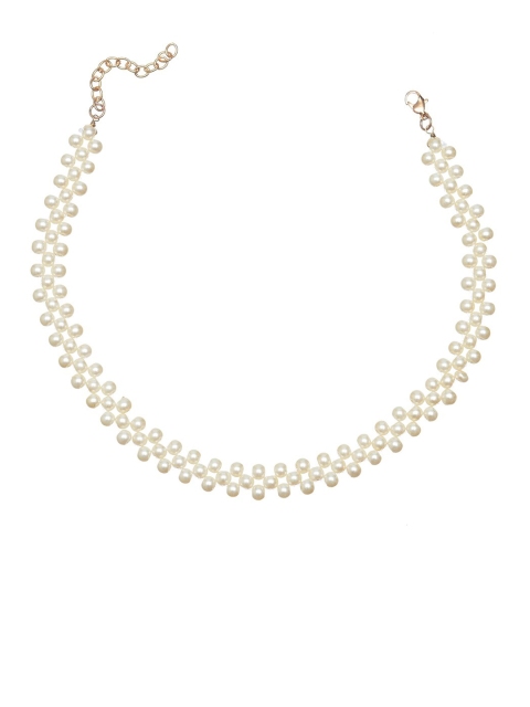 

FabAlley Women White Alloy Gold-Plated Necklace