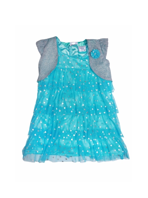 

Doodle Girls Blue Printed A-Line Dress