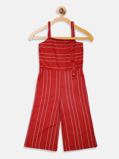 

ELLE Girls Red Striped Basic Jumpsuit