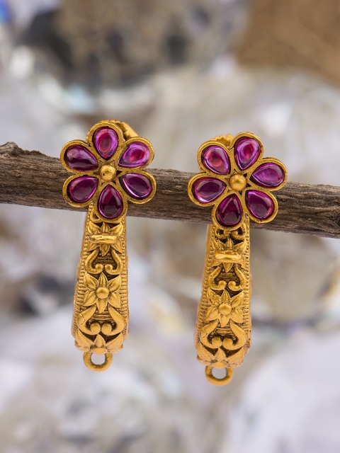 

Alankruthi Gold-Toned Contemporary Drop Earrings