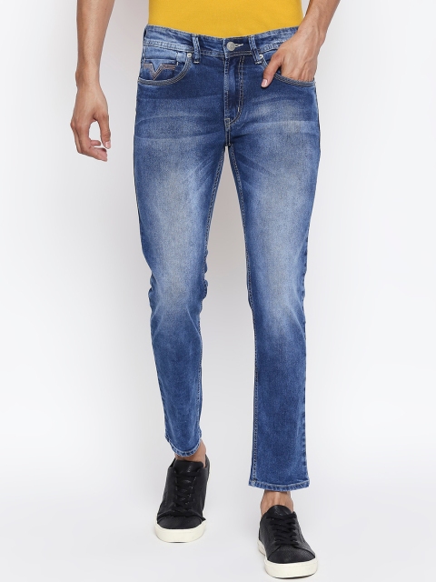 

People Men Blue Skinny Fit Mid-Rise Clean Look Jeans