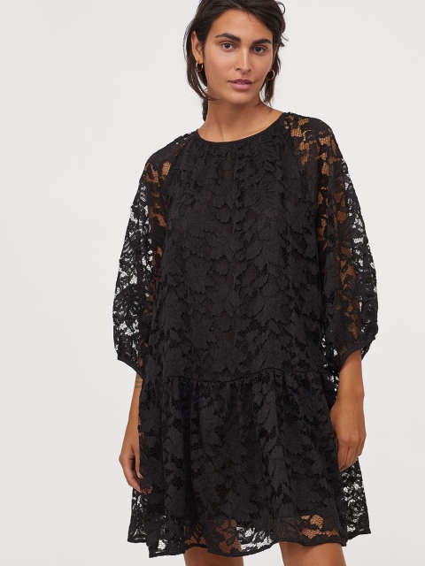 

H&M Women Black Lace Dress
