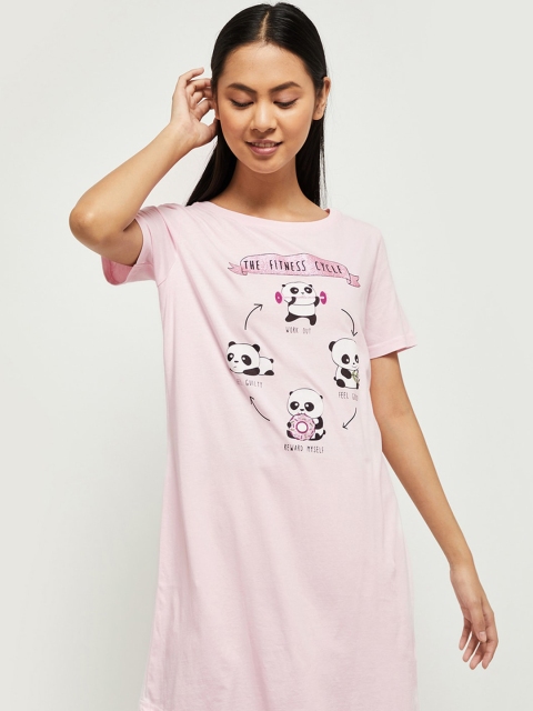 

max Pink & Off-White Printed Nightdress