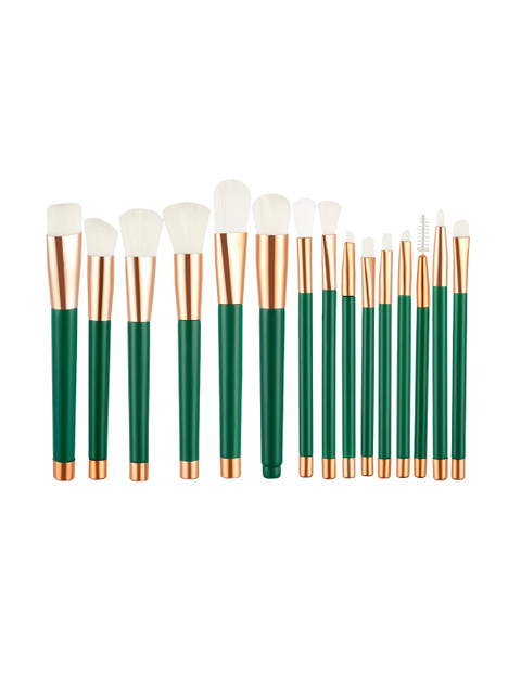 

Beaute Secrets Perfect Starter Makeup Brushes - Set of 15 - Green