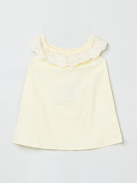 

max Girls Yellow Striped Top