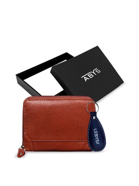 

ABYS Unisex Genuine Leather Accessory Gift Set, Brown