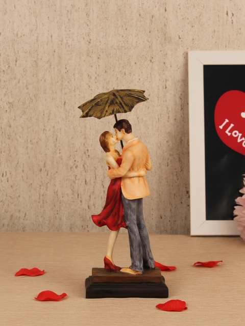 

TIED RIBBONS Red & Brown Valentine Couple Showpiece
