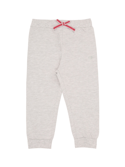 

Pantaloons Baby Infant Girls Grey Solid Straight-Fit Joggers