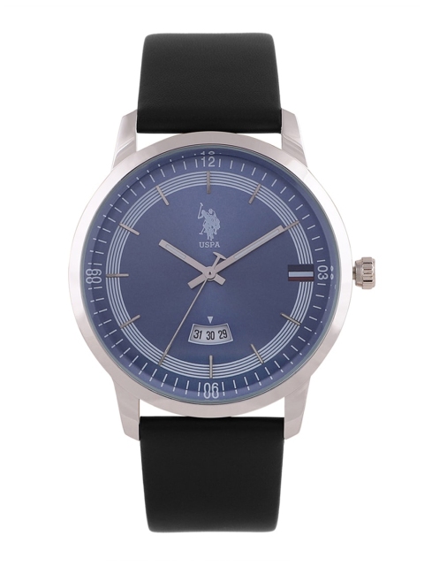 

U.S. Polo Assn. Men Blue Leather Analogue Watch