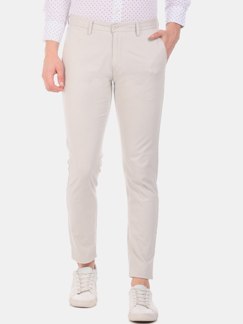 

U.S. Polo Assn. Men Grey Regular Fit Solid Chinos