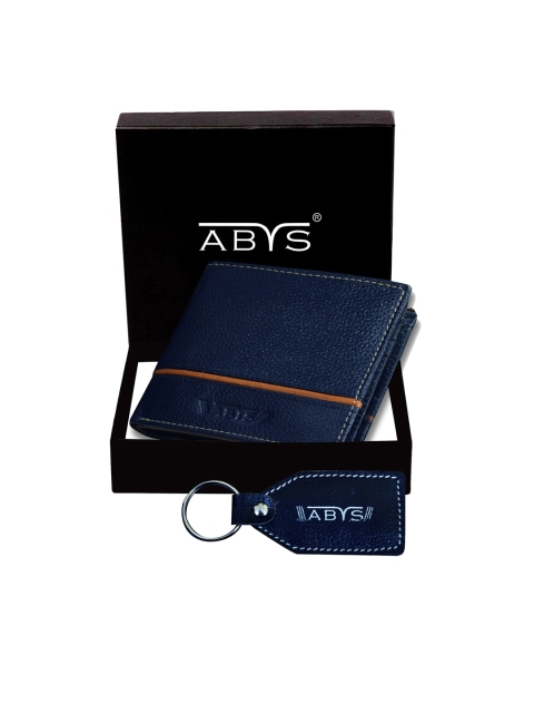

Abys Unisex Genuine Leather Accessory Gift Set, Navy blue
