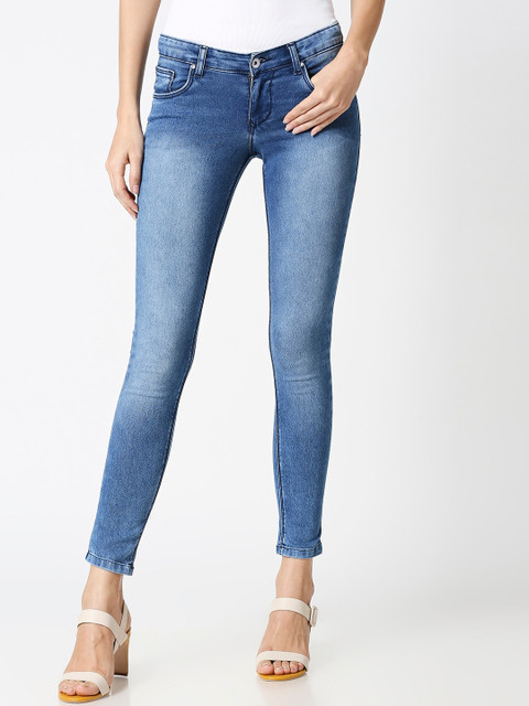 

High Star Women Blue Slim Fit Mid-Rise Clean Look Jeans