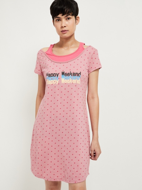 

max Pink Printed Nightdress