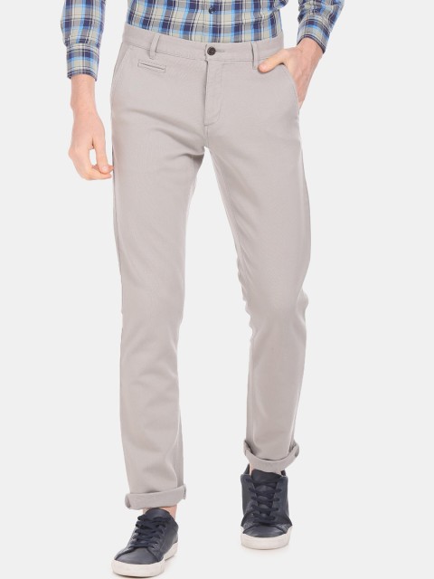 

Arrow Sport Men Grey Regular Fit Solid Regular Trousers