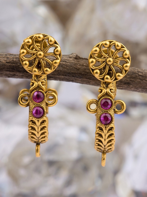 

Alankruthi Gold-Toned Contemporary Hoop Earrings
