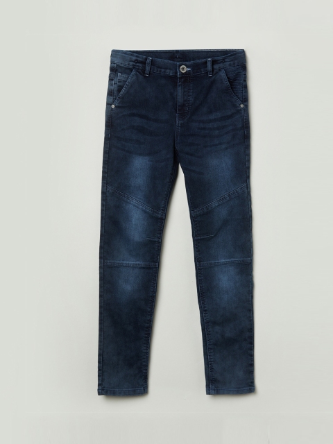 

max Boys Blue Regular Fit Mid-Rise Clean Look Jeans