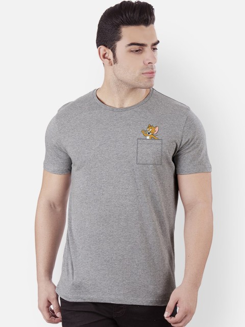 

Free Authority Tom & Jerry Men Grey Printed Round Neck T-shirt