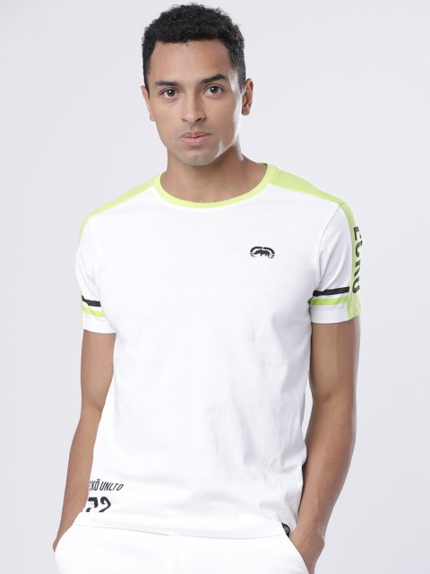 

Ecko Unltd Men White Printed Round Neck T-shirt