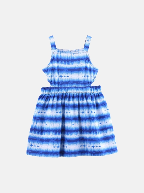 

Beebay Girls Blue Tie & Dye Pinafore Dress