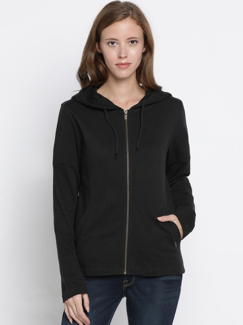 

Pepe Jeans Women Black Solid Sweatshirt