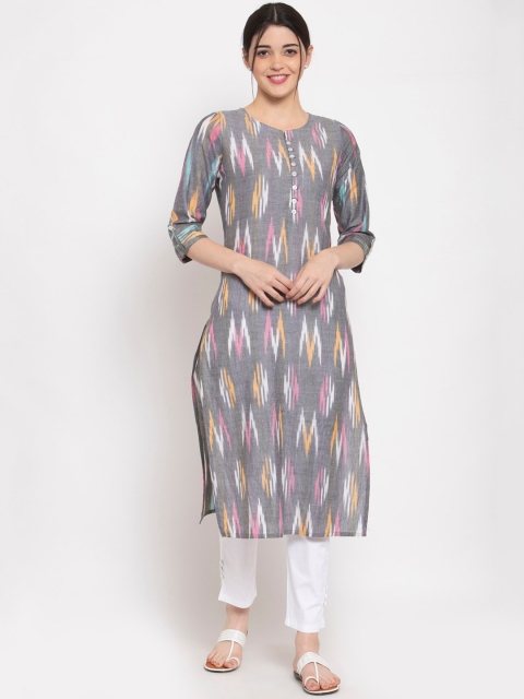 

ALC Creations Grey Printed Kurta