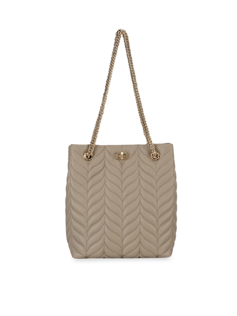 

Da Milano Beige Solid Shoulder Bag