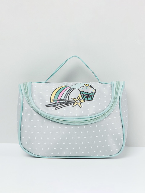 

max Women Grey Printed Zip Around Wallet