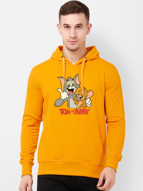

Free Authority Men Yellow Tom & Jerry Print Hooded Sweatshirt