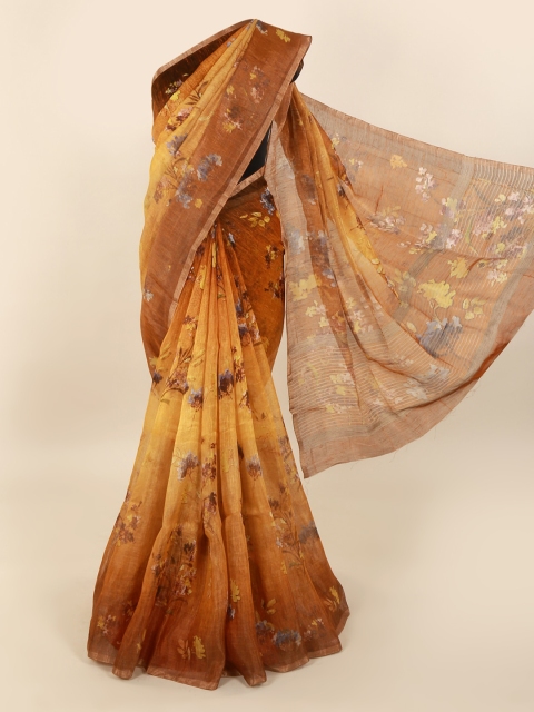 

Pothys Mustard Yellow Woven Design Pure Silk Saree