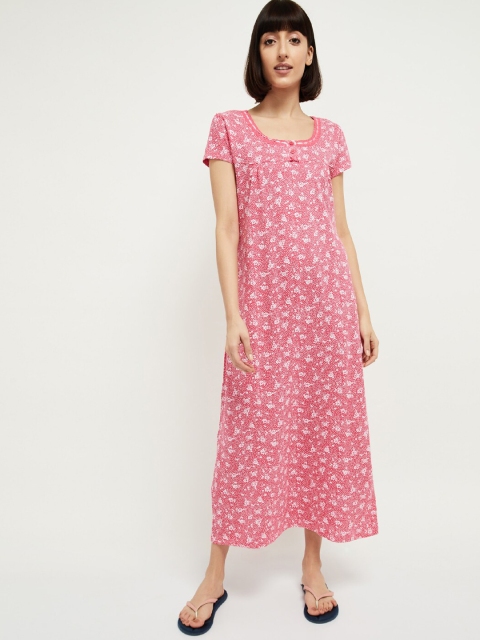 

max Fuchsia & White Printed Nightdress