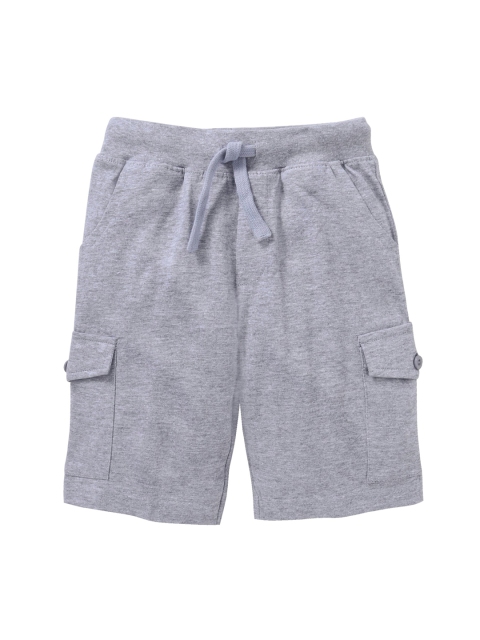 

KiddoPanti Boys Grey Melange Solid Regular Fit Regular Shorts