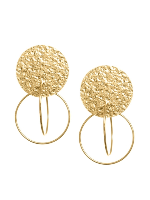 

FabAlley Gold-Plated Circular Drop Earrings
