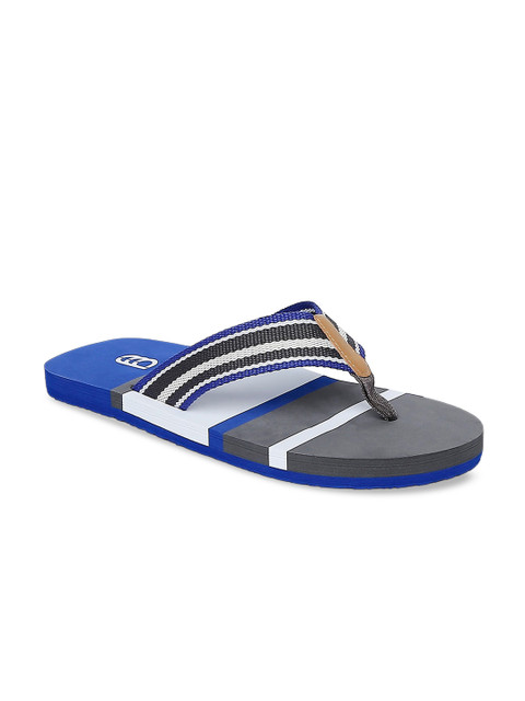 

Ajile by Pantaloons Men Blue & White Striped Thong Flip-Flops