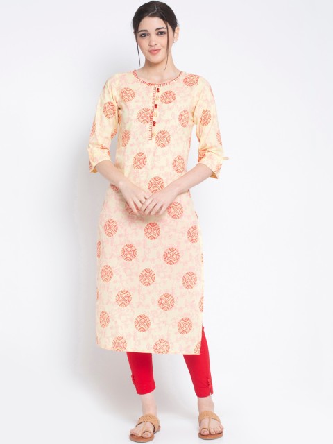 

ALC Creations Women Yellow Embroidered Anarkali Kurta