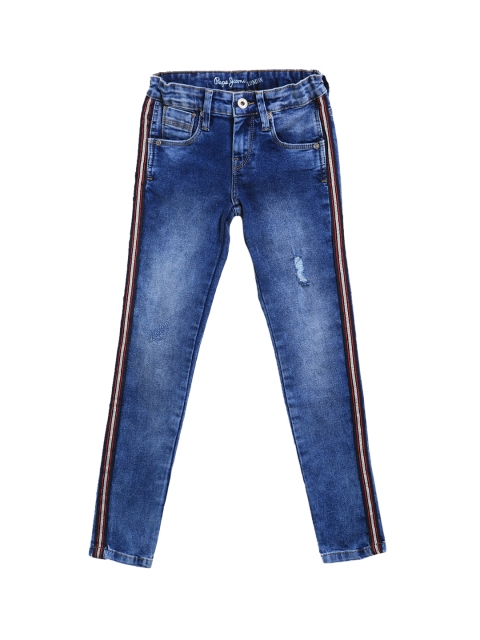 

Pepe Jeans Girls Blue Skinny Fit Mid-Rise Clean Look Jeans
