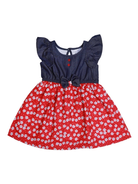 

Doodle Girls Red Printed Fit and Flare Dress