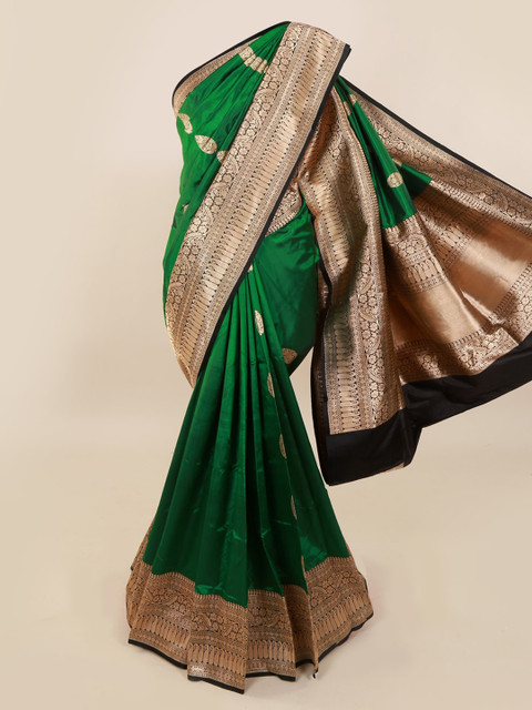 

Pothys Green Woven Design Pure Silk Saree