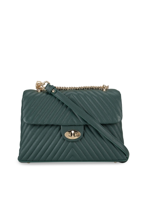 

Da Milano Green Textured Sling Bag