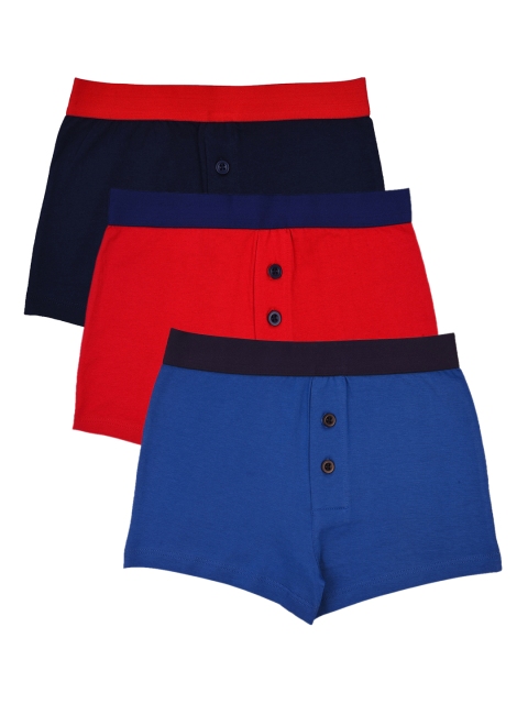 

Charm n Cherish Boys Pack Of 3 Solid Boxers BWBXO1, Red