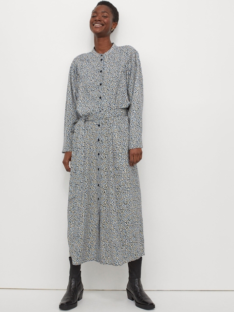 

H&M Blue Calf-Length Dress