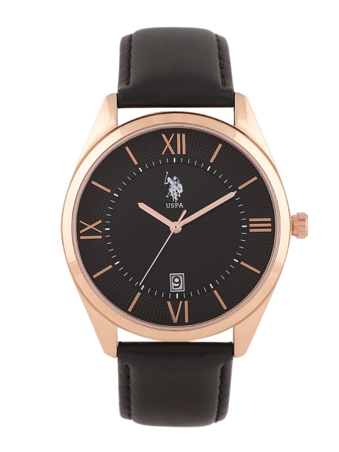 

U.S. Polo Assn. Men Black Analogue Watch
