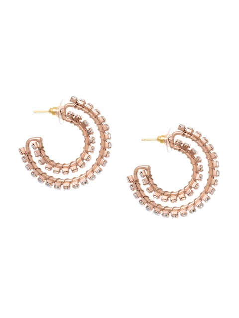 

FabAlley Gold-Plated Contemporary Half Hoop Earrings
