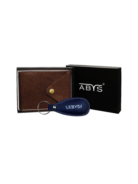 

ABYS Unisex Leather Accessory Gift Set, Coffee brown