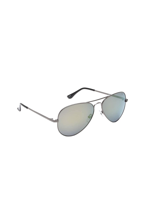 

IDEE Unisex Aviator Sunglasses IDS2500C38SG-Yellow Mirror, Grey