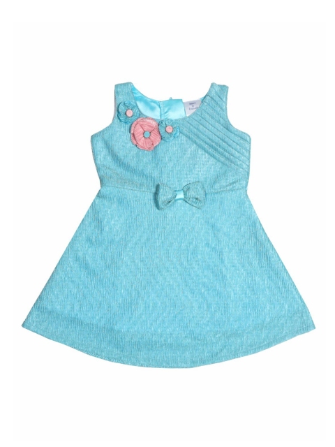 

Doodle Girls Blue Solid Fit and Flare Dress