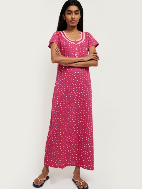 

max Pink Printed Nightdress