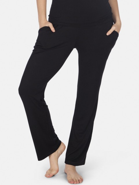

Smugglerz Women Black Solid Mid-Rise Sustainable Lounge Pants